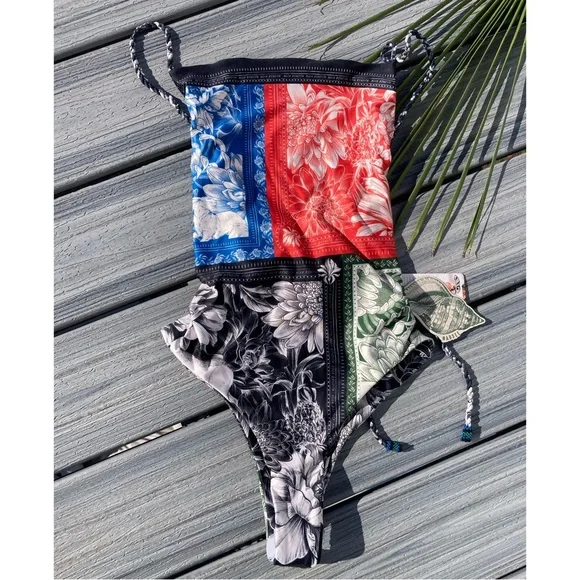 AGUA BENDITA - Kali Wats Reversible Cheeky One Piece Swimsuit - M - Picture 3 of 16